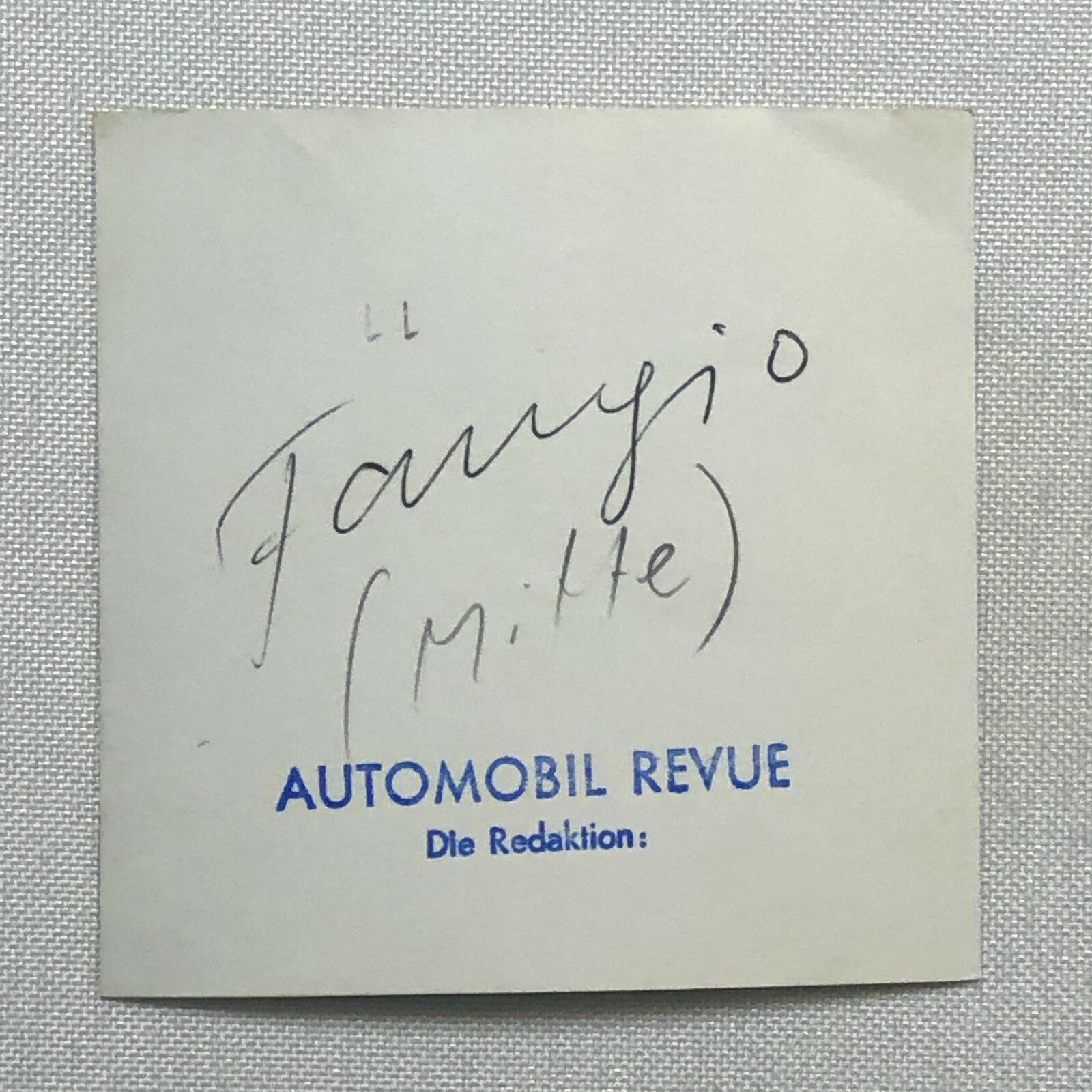 Juan Manuel Fangio Automobil Revue Magazine Press Photo Photograph Candid 