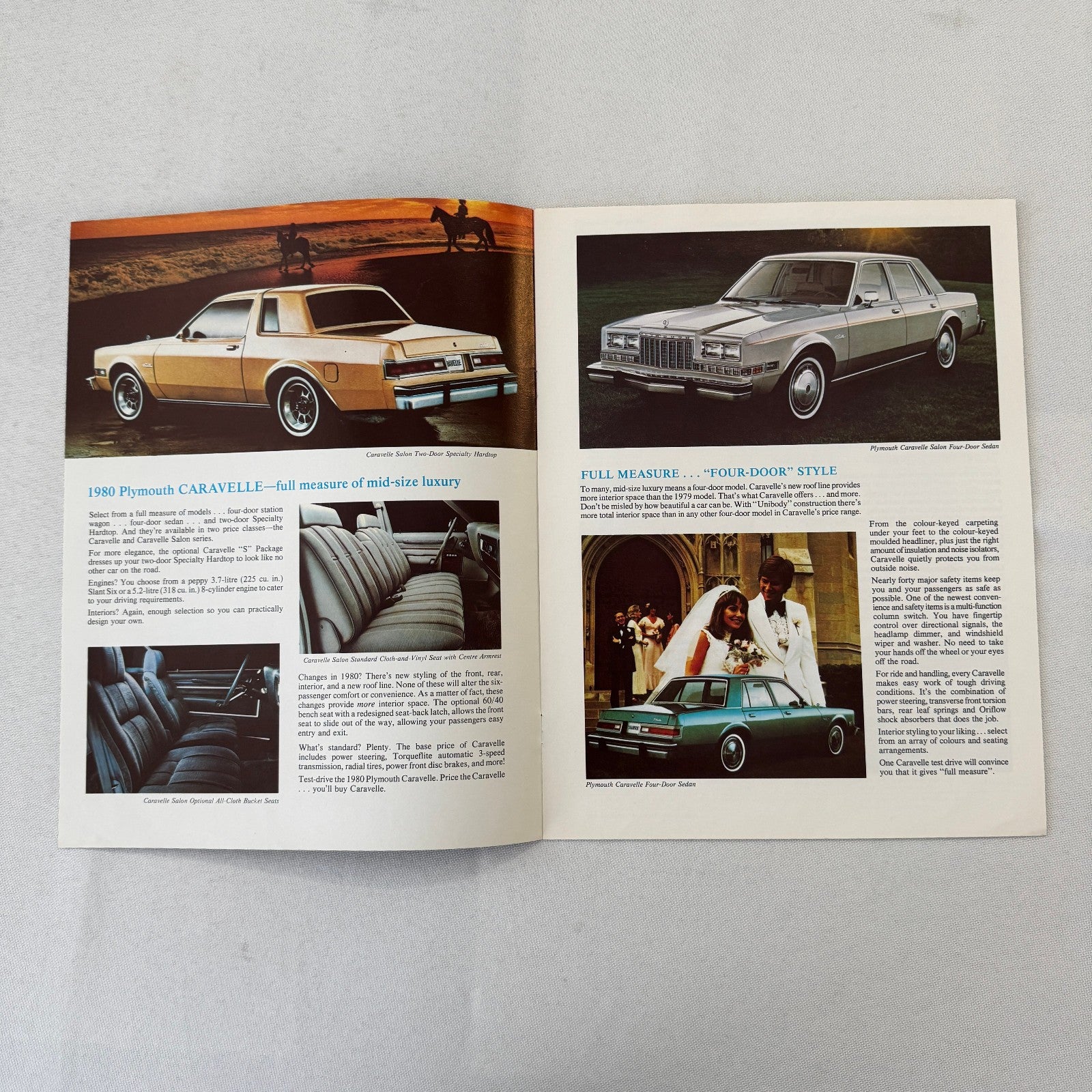 1980 Plymouth Caravelle Car Sales Brochure Catalog Advertising Coupe Sedan Wagon
