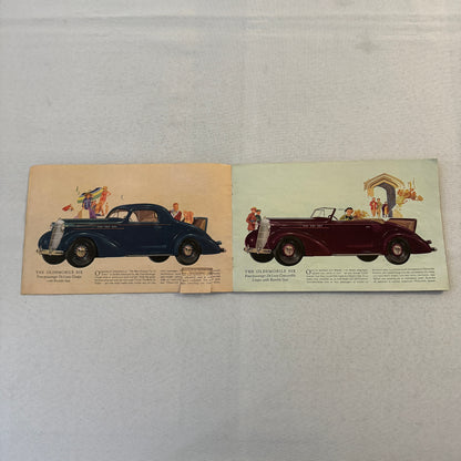 1936 Oldsmobile Six and Eight Sales Brochure Catalog Coupe Sedan Convertible