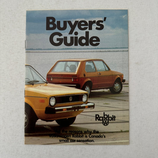 Volkswagen VW Rabbit Car Sales Brochure Catalog Canadian 1977 Campmobile Bus