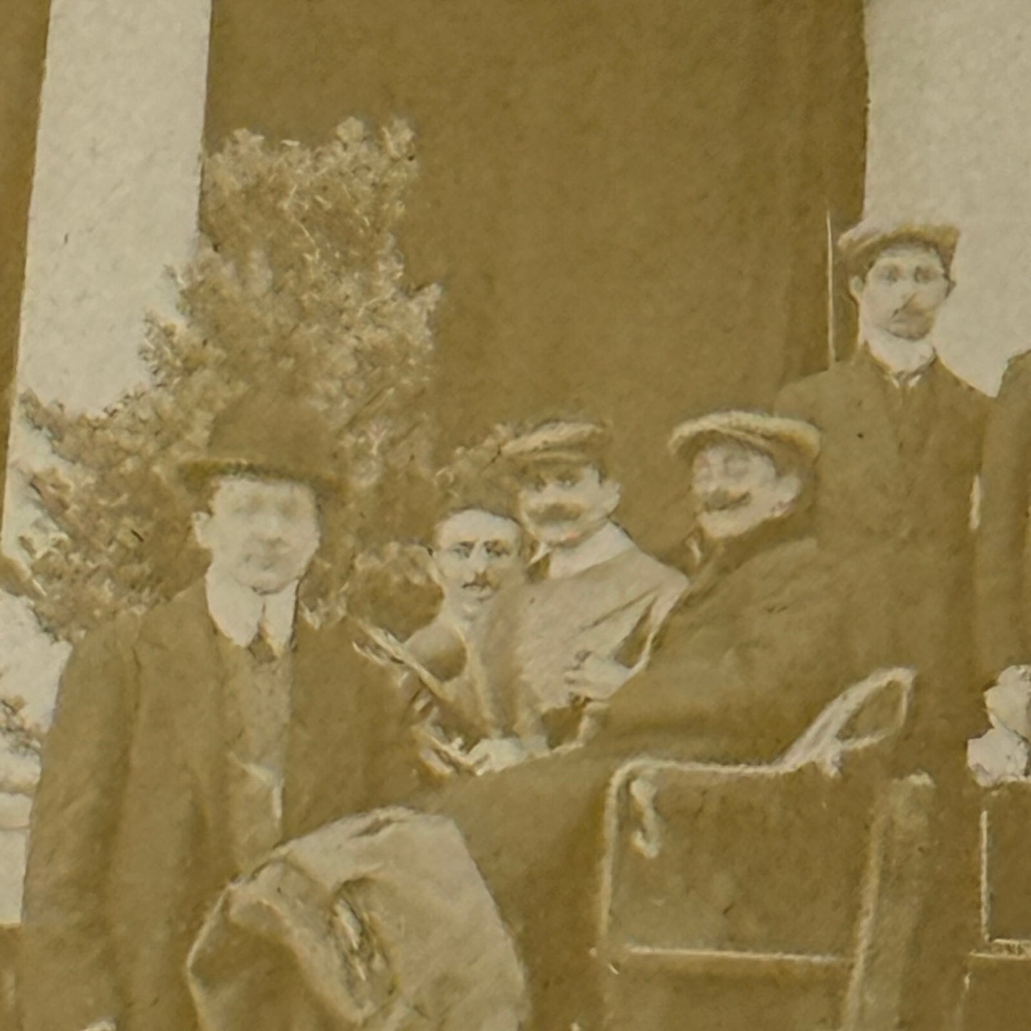 Vintage Photograph Photo Men with Antique Car Early Automobile