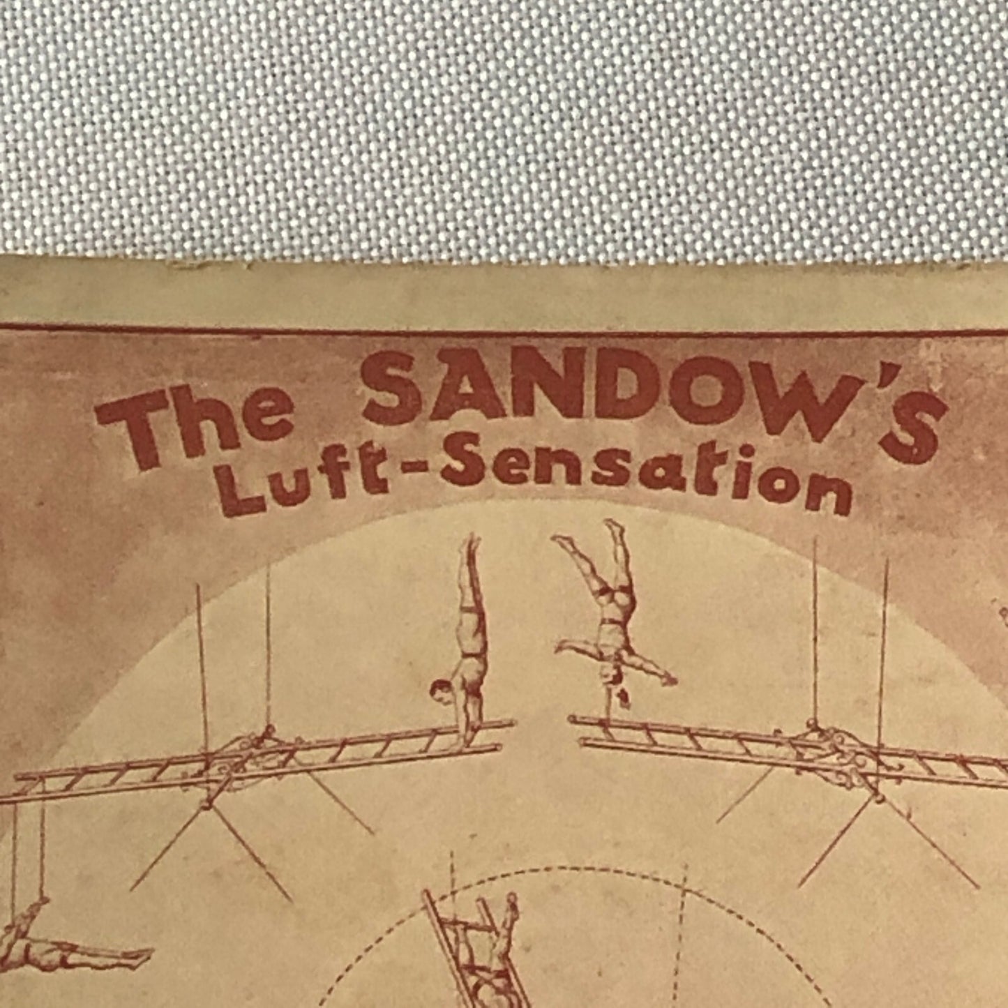 Circus Acrobat Act German Vintage Postcard Post Card The Sandows Luft Sensation