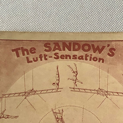Circus Acrobat Act German Vintage Postcard Post Card The Sandows Luft Sensation