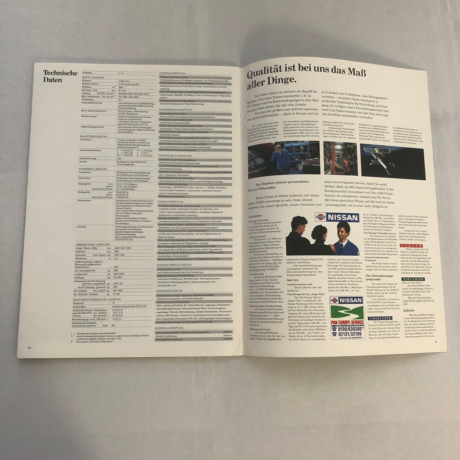 Nissan 300ZX Twin Turbo Sales Brochure Catalog German Text European 300 ZX Z