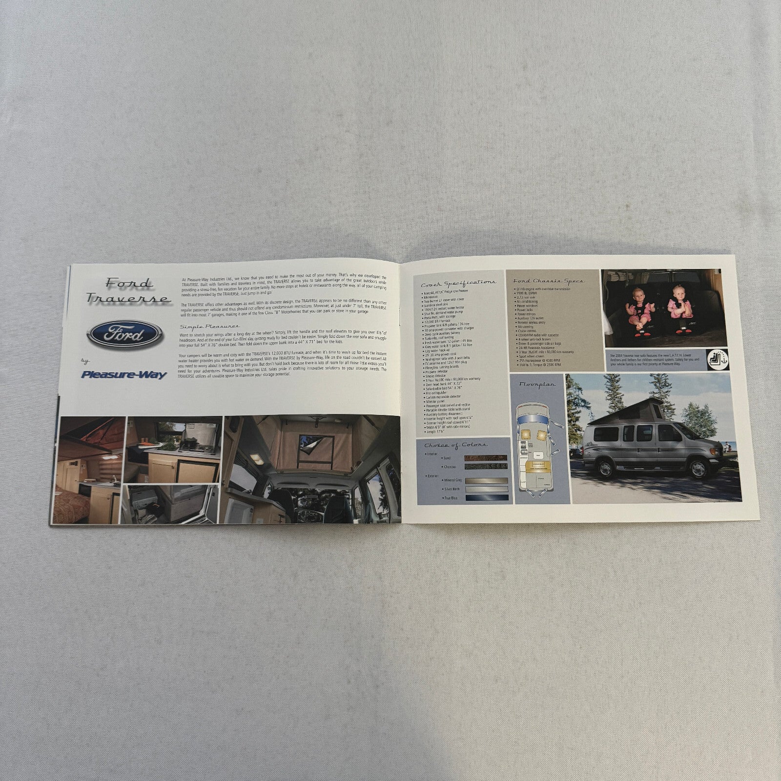 2004 Pleasure Way Motorhome RV Camper Van Sales Brochure Catalog Ford Chevrolet