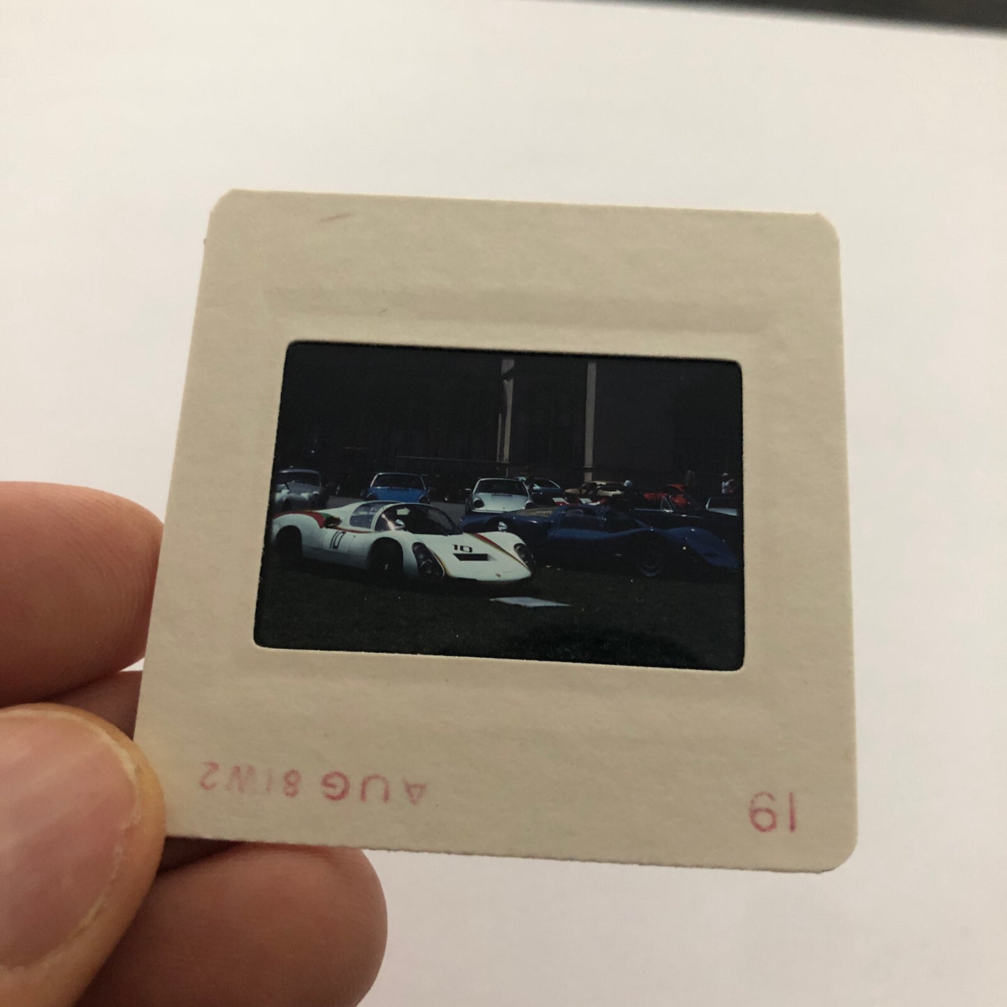 Porsche Car Show 35mm Photo Slide Vintage 1981 Racing and Road Cars