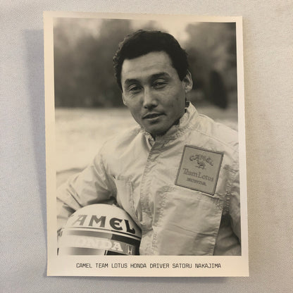 Satoru Nakajima Camel Team Lotus Honda Racing Driver Press Photo Photograph