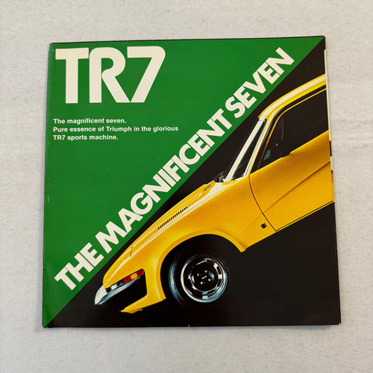 Triumph TR7 Sales Brochure Catalog Advertising Vintage