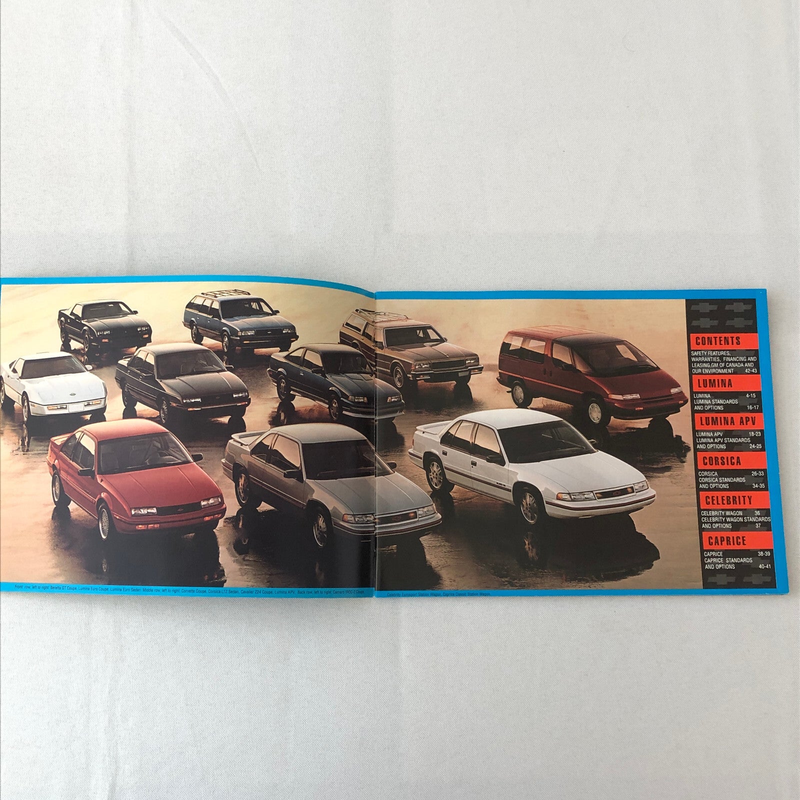 1990 Chevrolet Sales Brochure Lumina APV Van Corsica Celebrity Wagon Caprice +