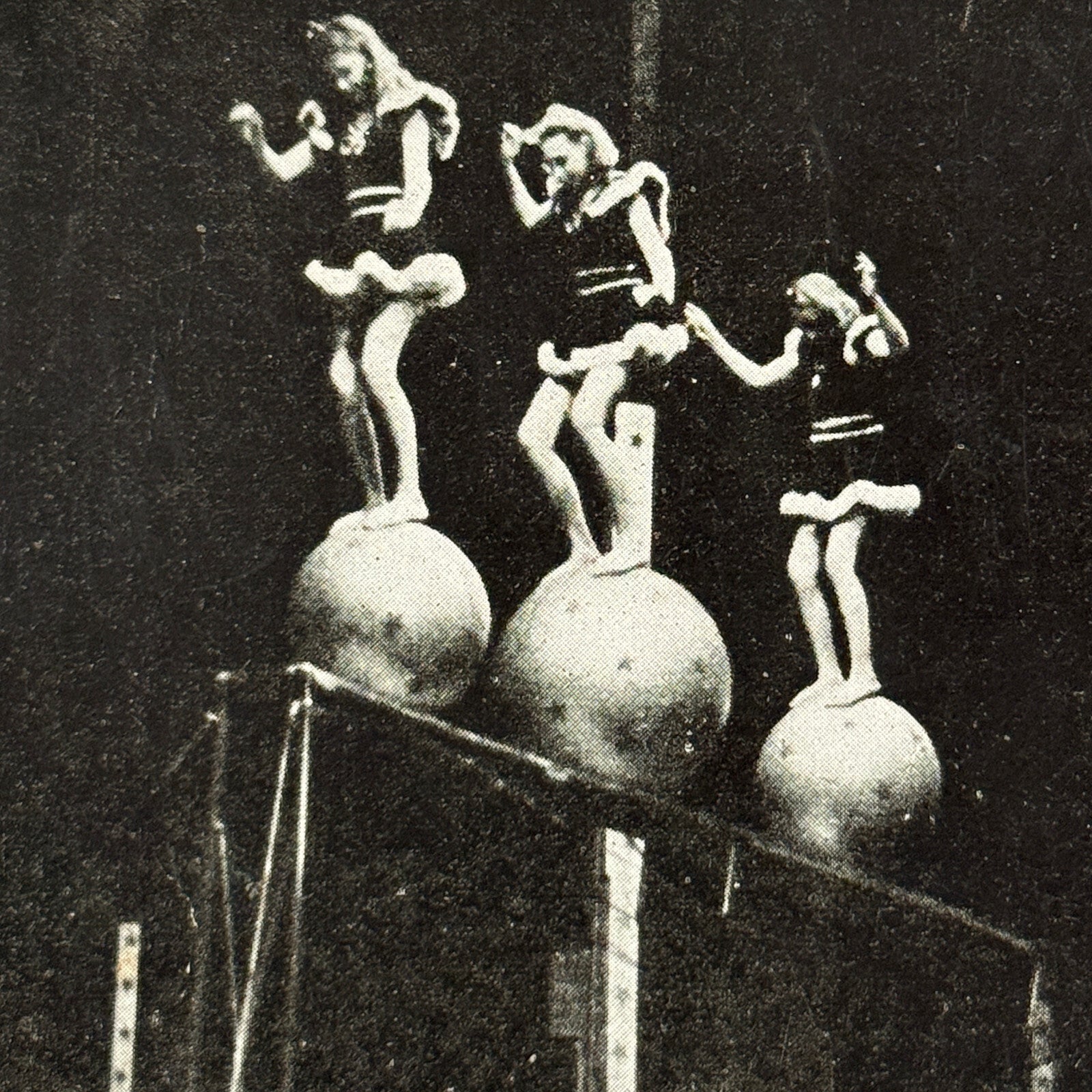 Vintage Circus Acrobat Balancing Act Tightrope Postcard German Text Post Card