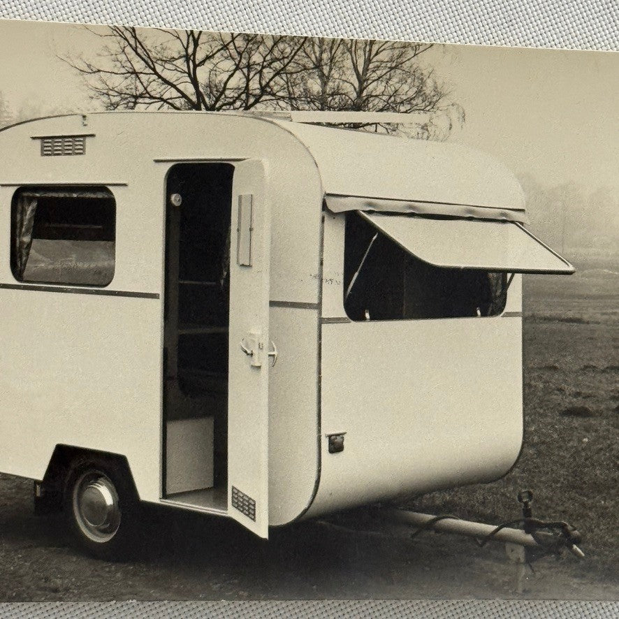 Vintage Camper Trailer Caravan Photo Photograph Print Germany