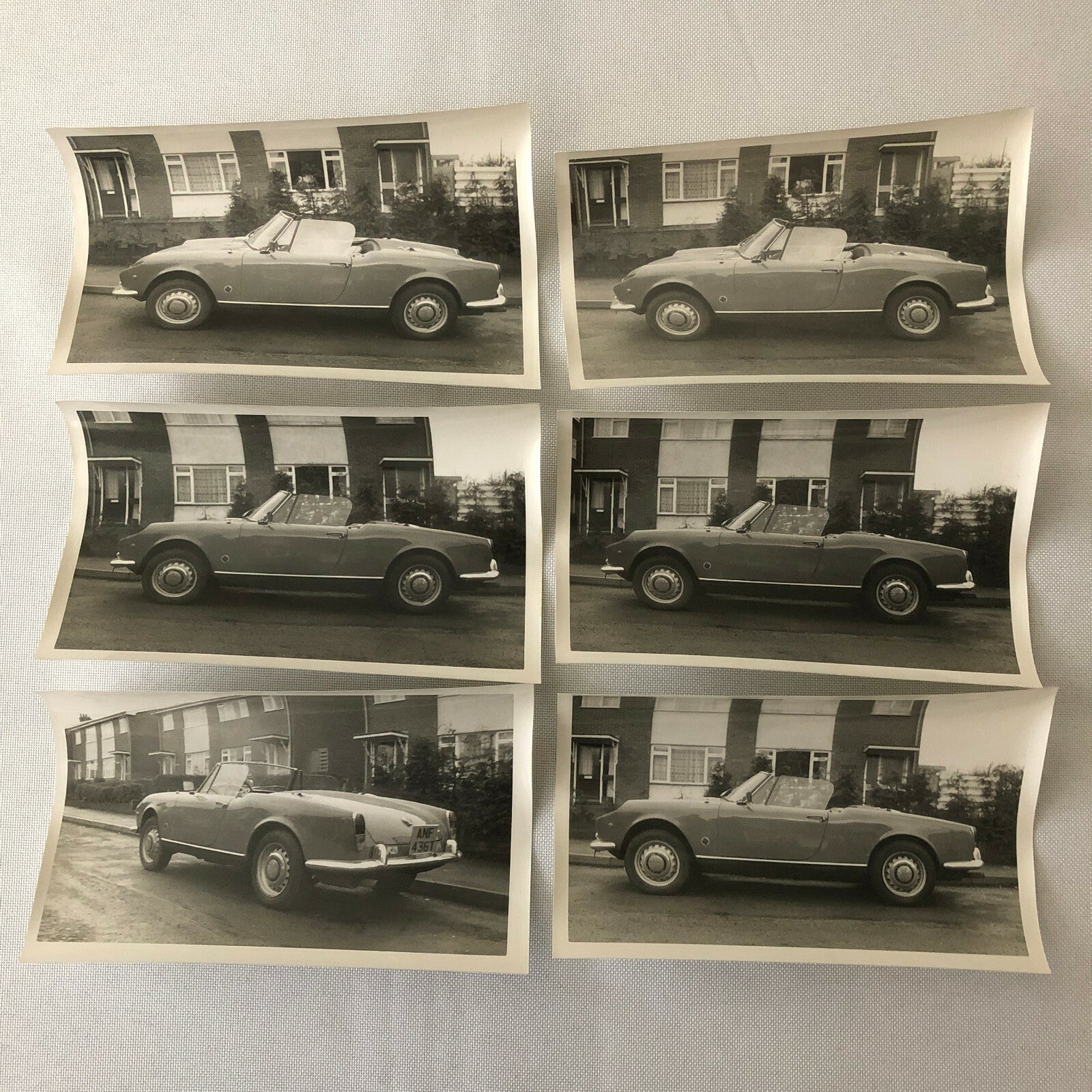 Vintage Alfa Romeo Convertible Photo Photograph Print Lot of 19 w/ Negatives 