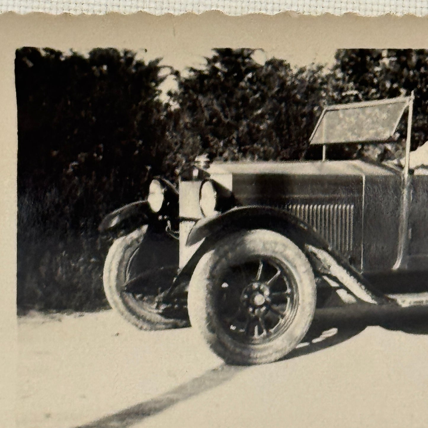 Vintage Photo Photograph Print Man in Antique Automobile