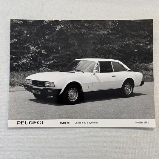 1980 Peugeot 504 Coupe Factory Press Photo Photograph Vintage