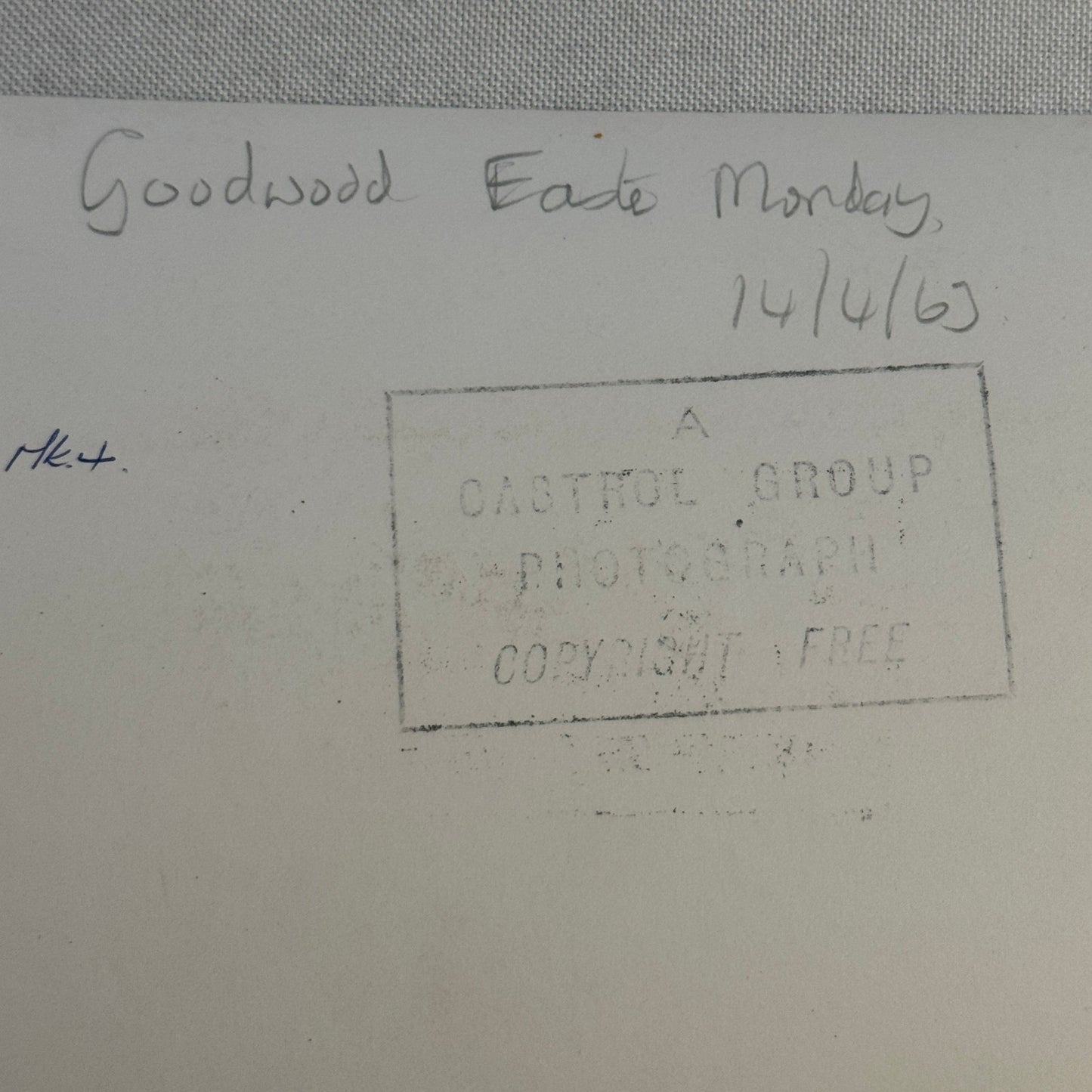 Vintage Racing Photo Photograph Goodwood Easter Monday 1963