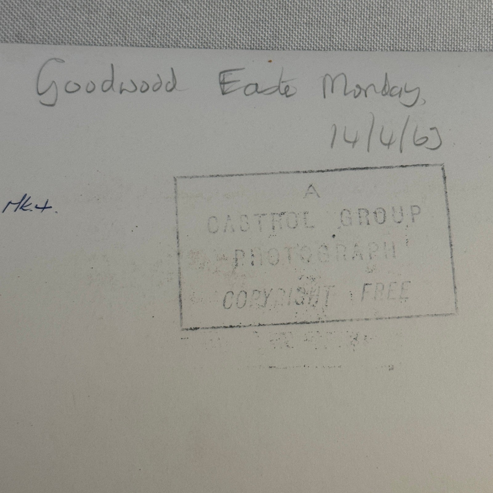 Vintage Racing Photo Photograph Goodwood Easter Monday 1963
