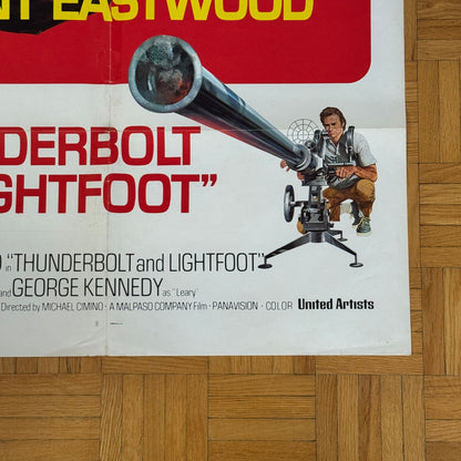 Vintage Movie Poster Clint Eastwood 1974 Thunderbolt and Lightfoot