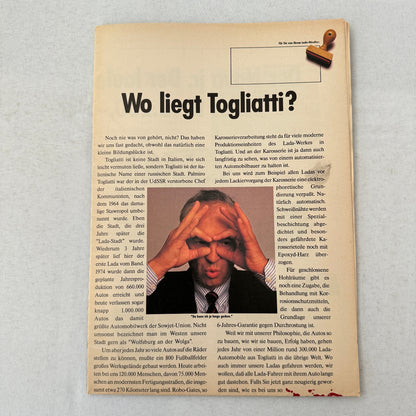 Lada Car Sales Brochure Catalog Lada Niva Samara Nova Kombi German Text European