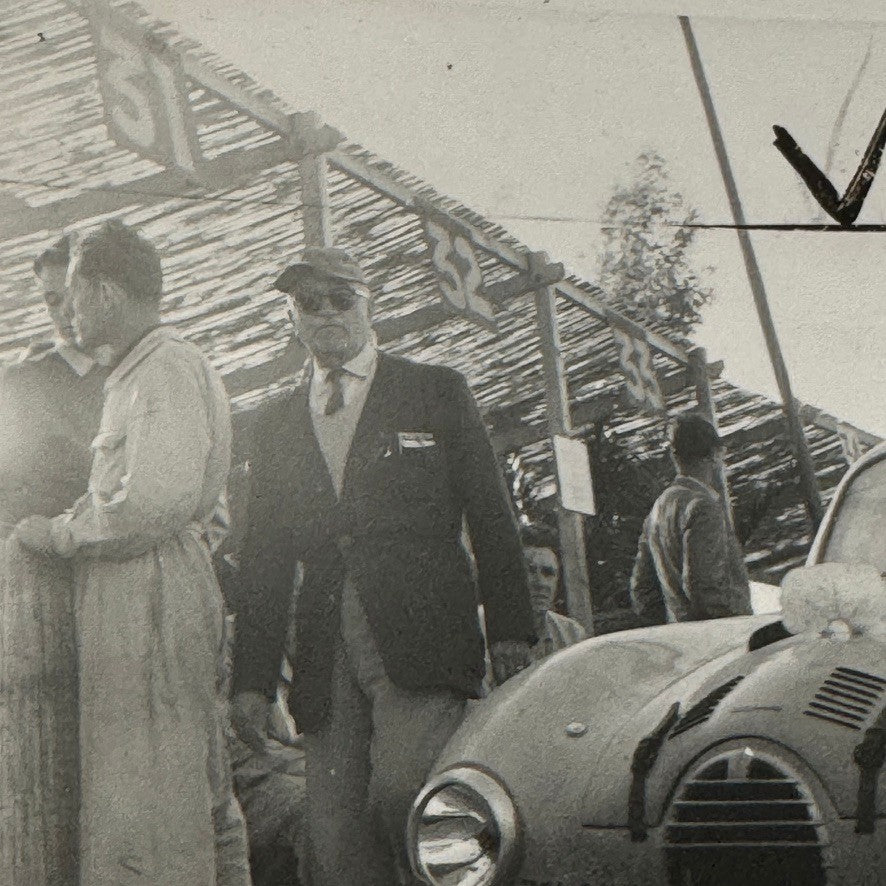 Vintage Racing Photo Photograph Crash Wreck Accident Car Motorsport Unidentified