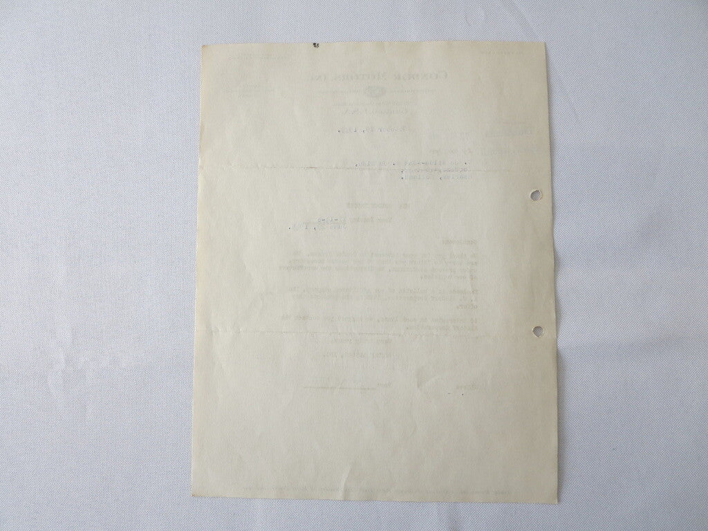 1945 Condor Motors Inc Letter Letterhead Document - Condor Truck 
