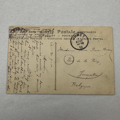 Vintage Zeppelin Airship Dirigible Postcard Post Card French La Republique