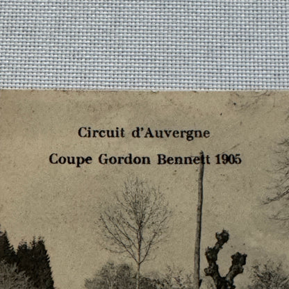 1905 Gordon Bennet Cup Circuit D'Auvergne Postcard Post Card Vintage Posted