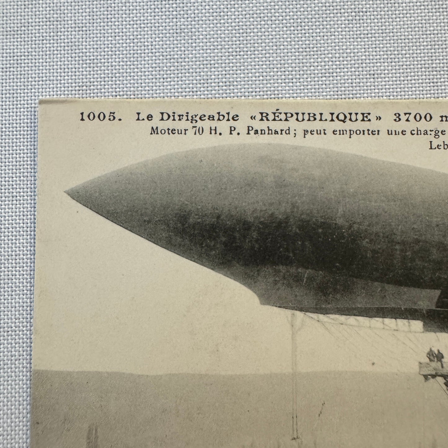 Vintage Zeppelin Airship Dirigible Postcard Post Card French Republique Republic