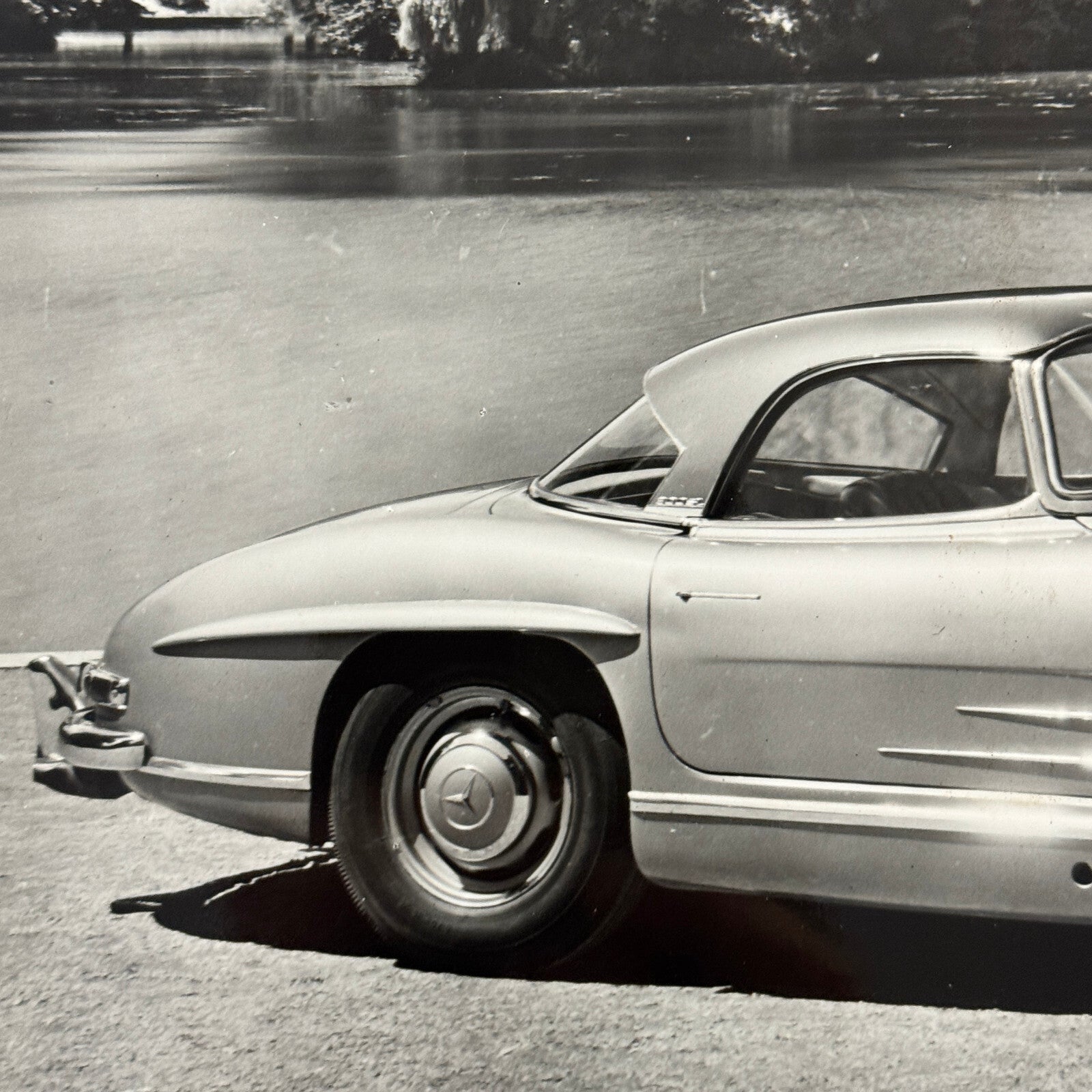 Mercedes Benz 300 SL Car Factory Photo Photograph Print Vintage