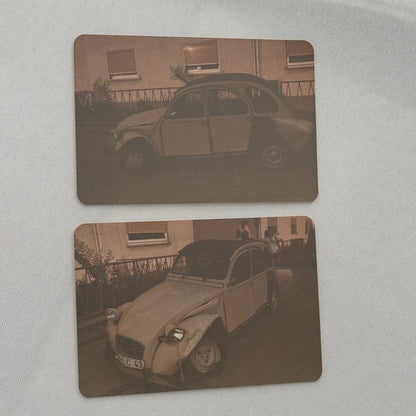 Citroen 2CV Wreck Wrecked Crash Car Automobile Photo Photograph Print Vintage 2x