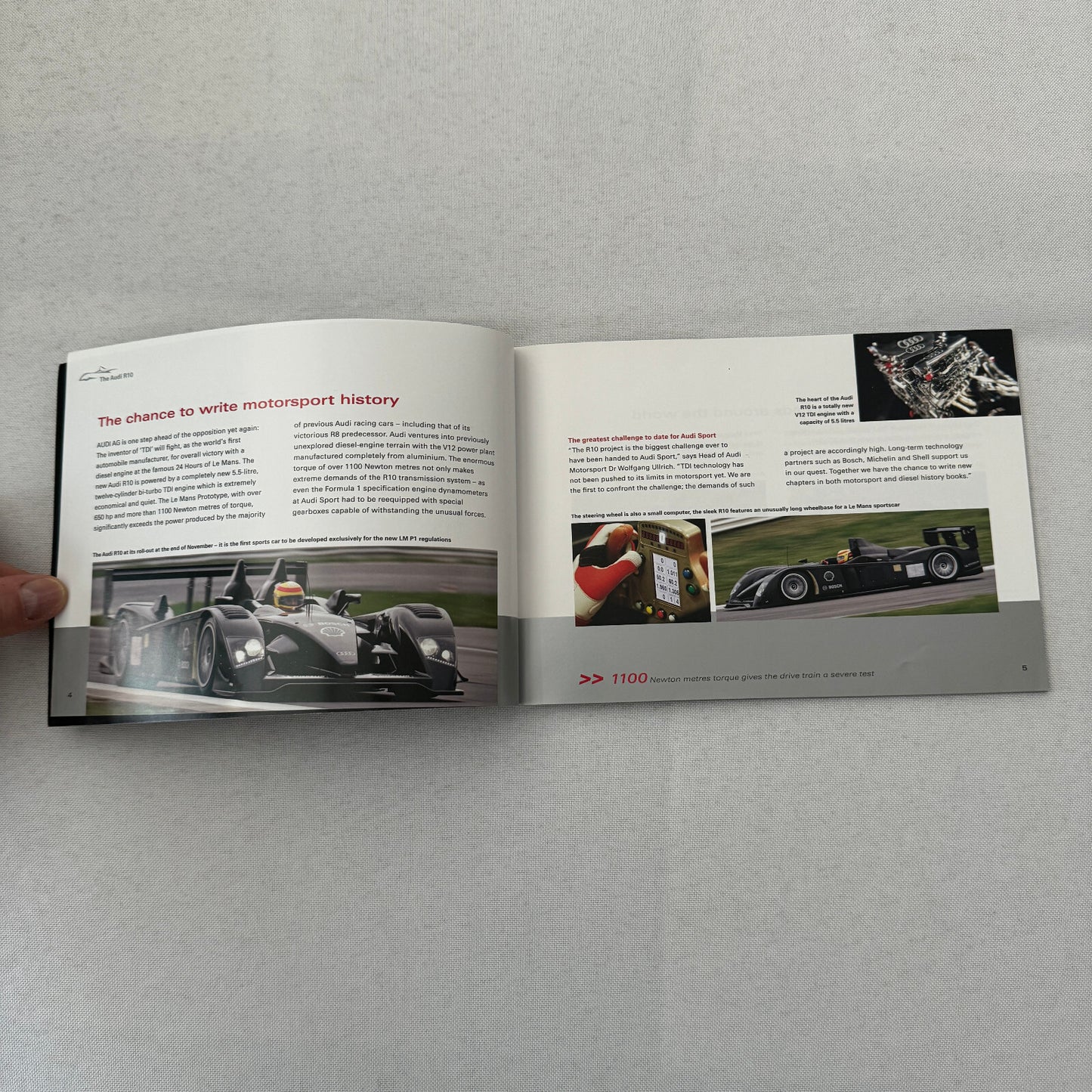 Audi R10 LeMans Racing Media Information Brochure 24 Hours of Le Mans
