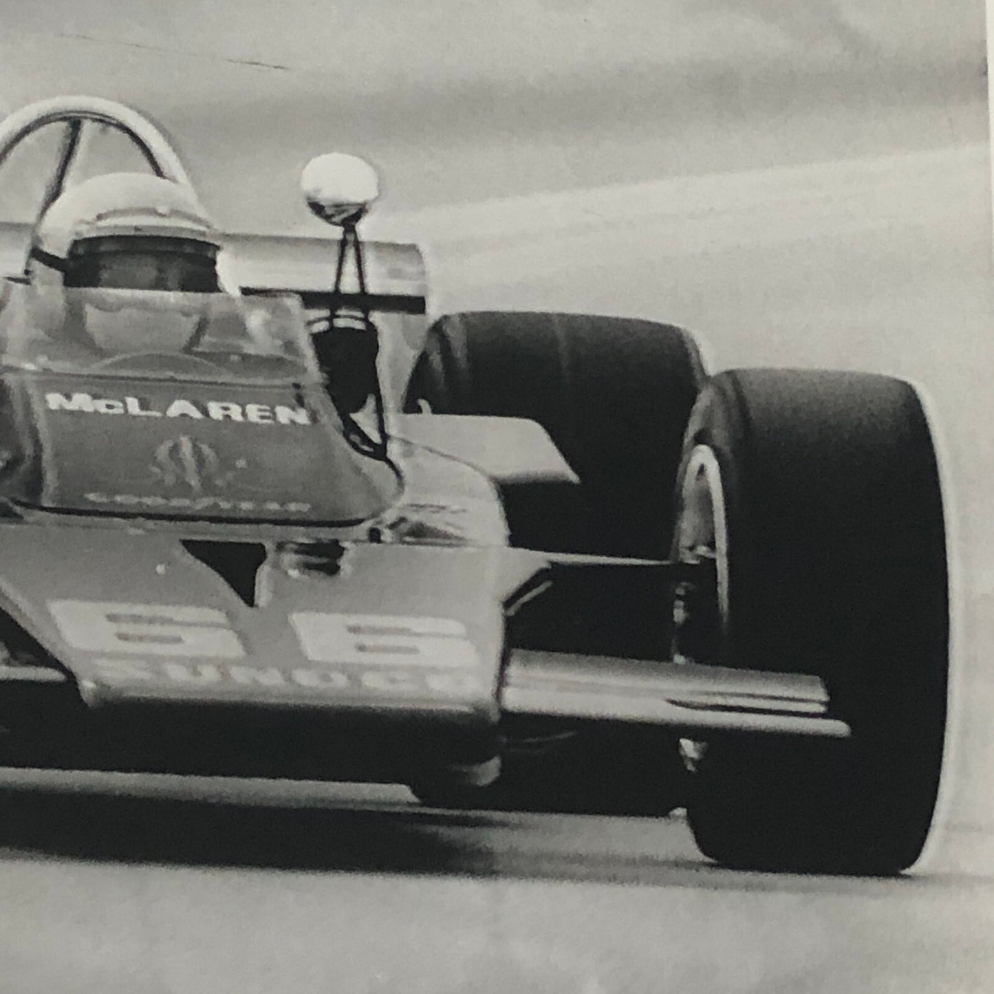 Vintage Indianapolis Indy Racing Car Photo 1971 McLaren Car Mark Donohue