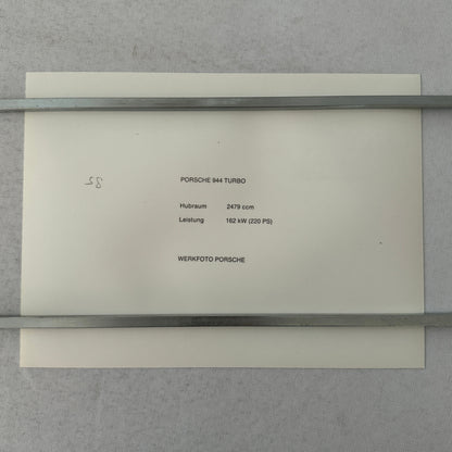 Porsche 944 Turbo Car Factory Press Photo Photograph Werkfoto German