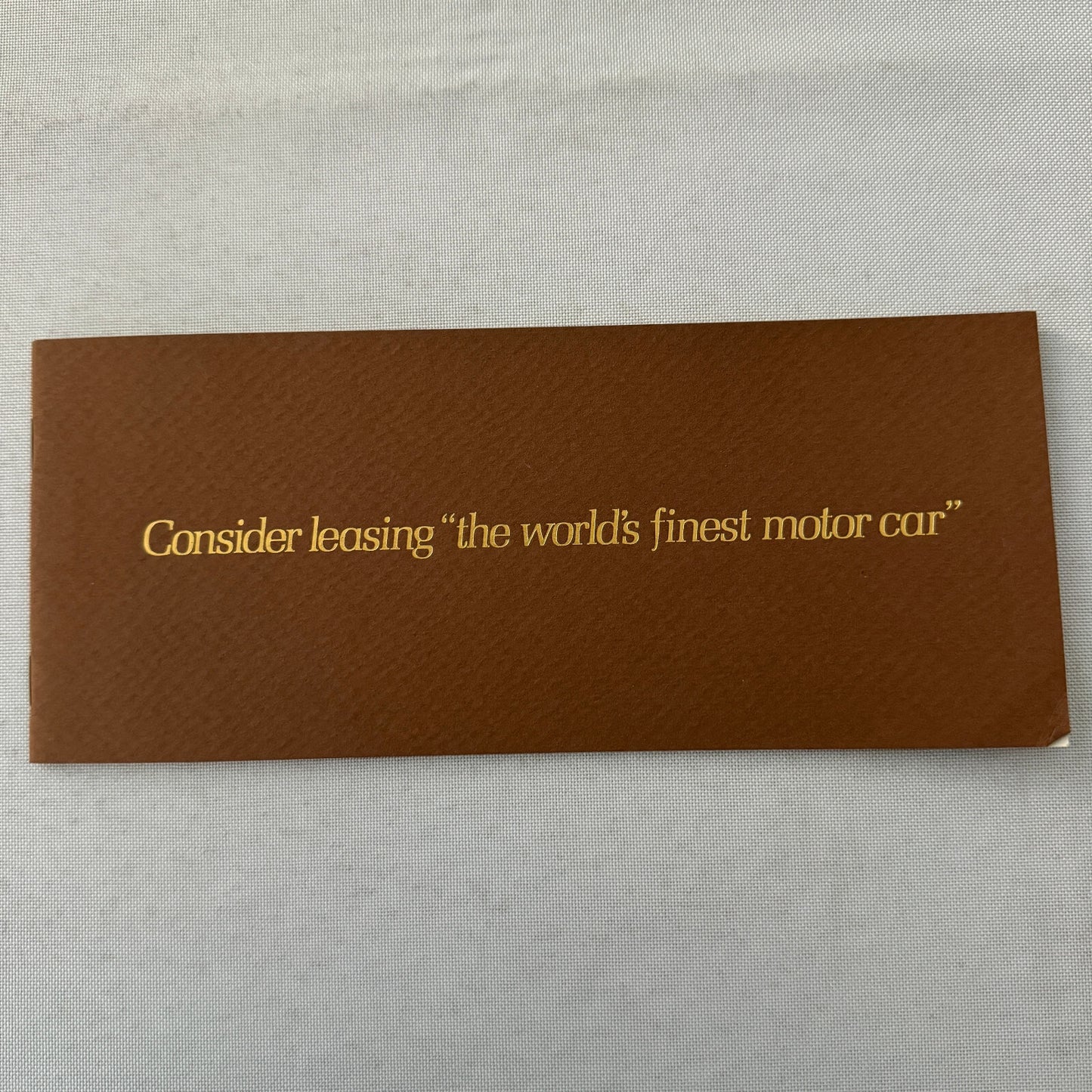 Rolls Royce Car Leasing Sales Brochure Catalog Corniche Camargue Silver Shadow