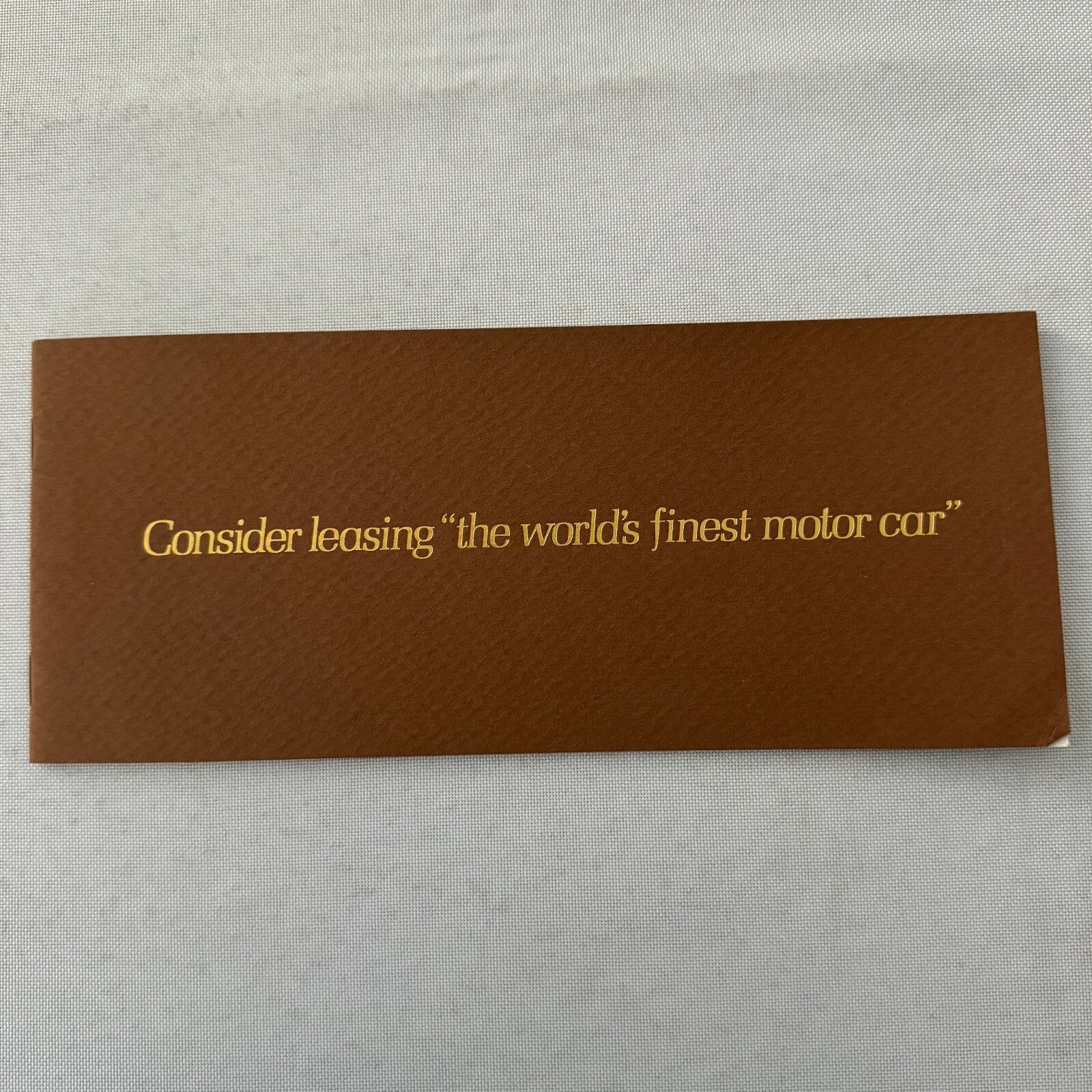 Rolls Royce Car Leasing Sales Brochure Catalog Corniche Camargue Silver Shadow