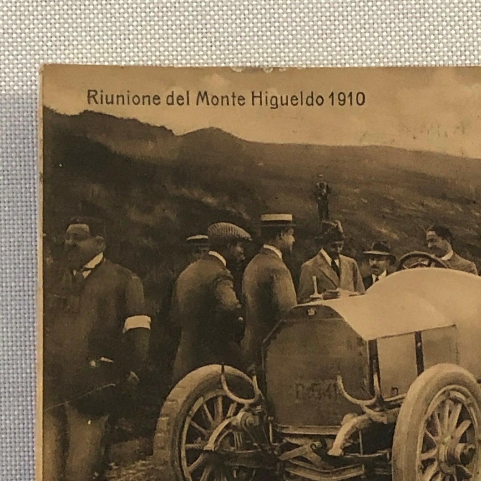 Antique 1910 Italian Racing Car Postcard Post Card Automobile Spa 1915 Stamp 