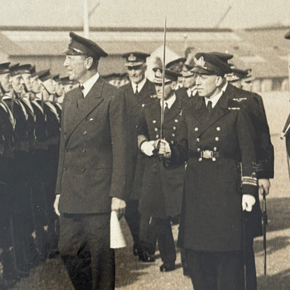 British Navy Inspection Press Photo Photograph Print 1934 Devonport