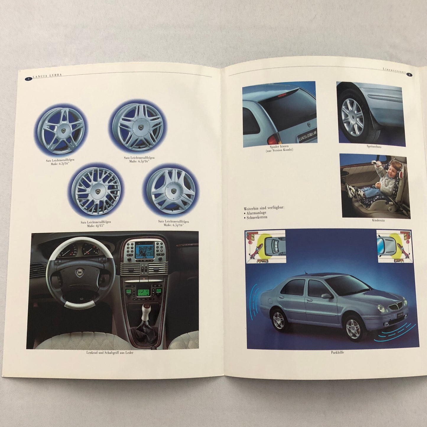 Lancia Lybra Car Sales Brochure Catalog GERMAN Text European Harrison Ford