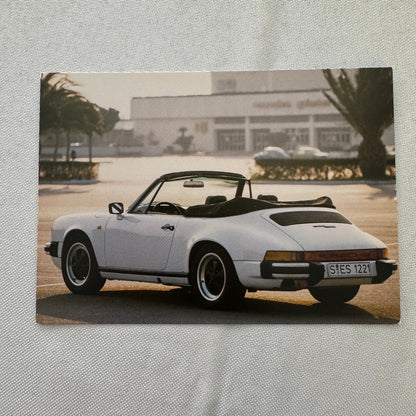 Porsche 911 SC Convertible Postcard Vintage Image Printed 2015