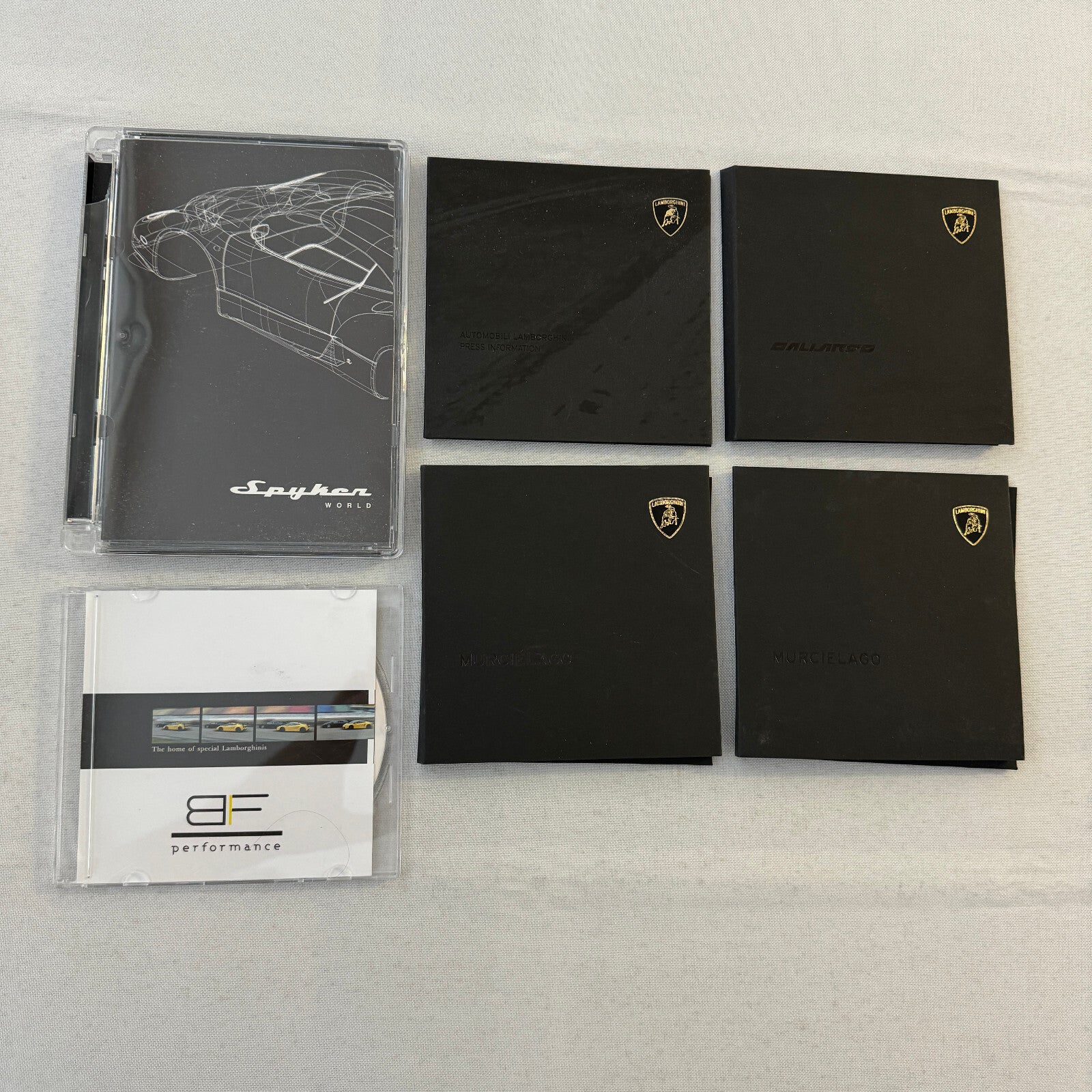 Lamborghini and Spyker Supercar Photo Press Kit CD Lot 6x Gallardo Murcielago +