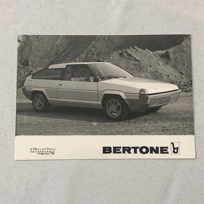 1979 Bertone Tundra Volvo 343 Concept Car Prototype Press Kit Photos