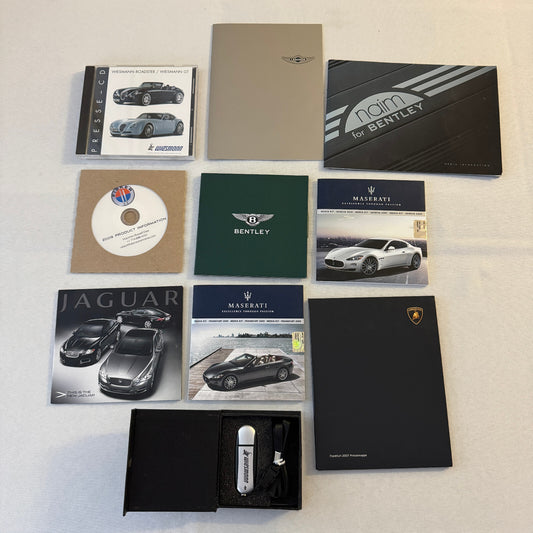 Exotic and Luxury Car Press Kit CD Lot 10x Bentley Lagonda Lamborghini Wiesmann