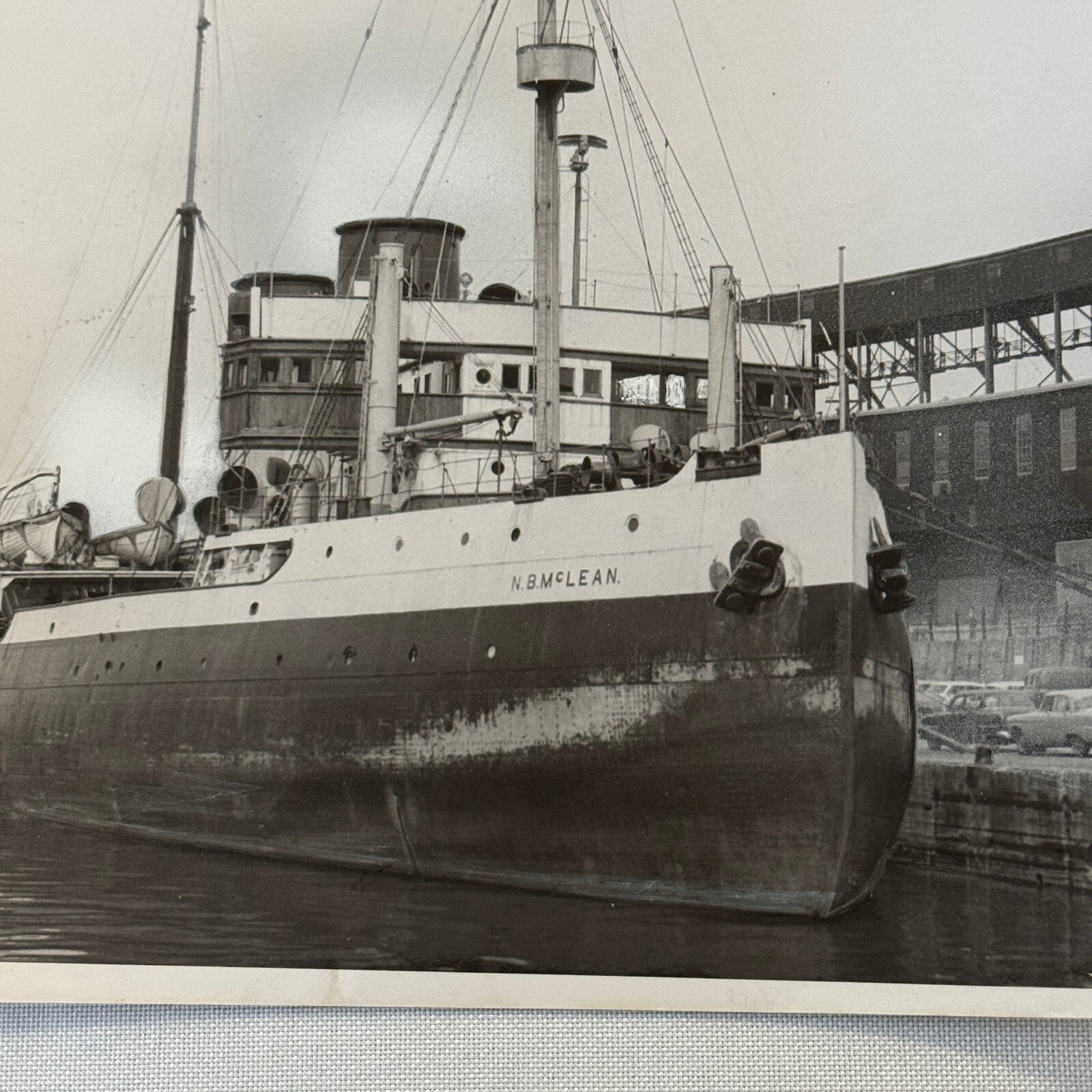 Vintage Ship Boat Photo Photograph Print NB McLean Icebreaker 1956