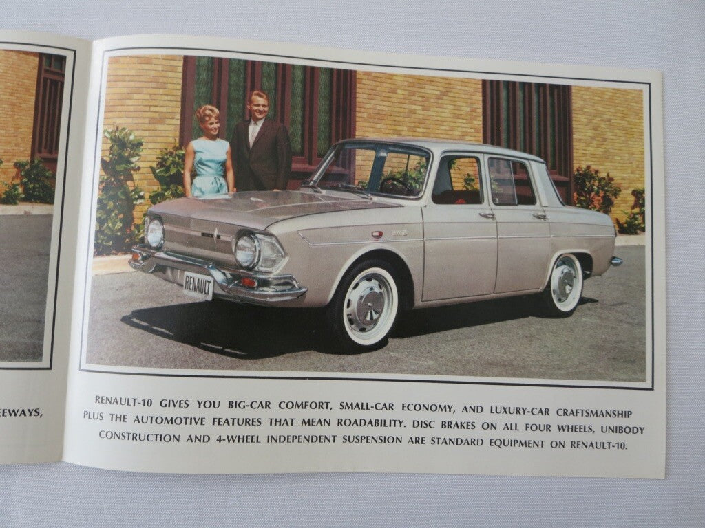 1966 1967 Renault 10 Sales Brochure Catalog Vintage Advertising 