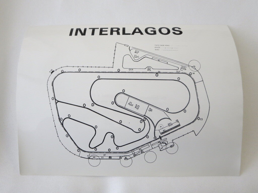 Vintage 1973 Interlagos Race Track Photo Photograph - Brazilian Grand Prix 