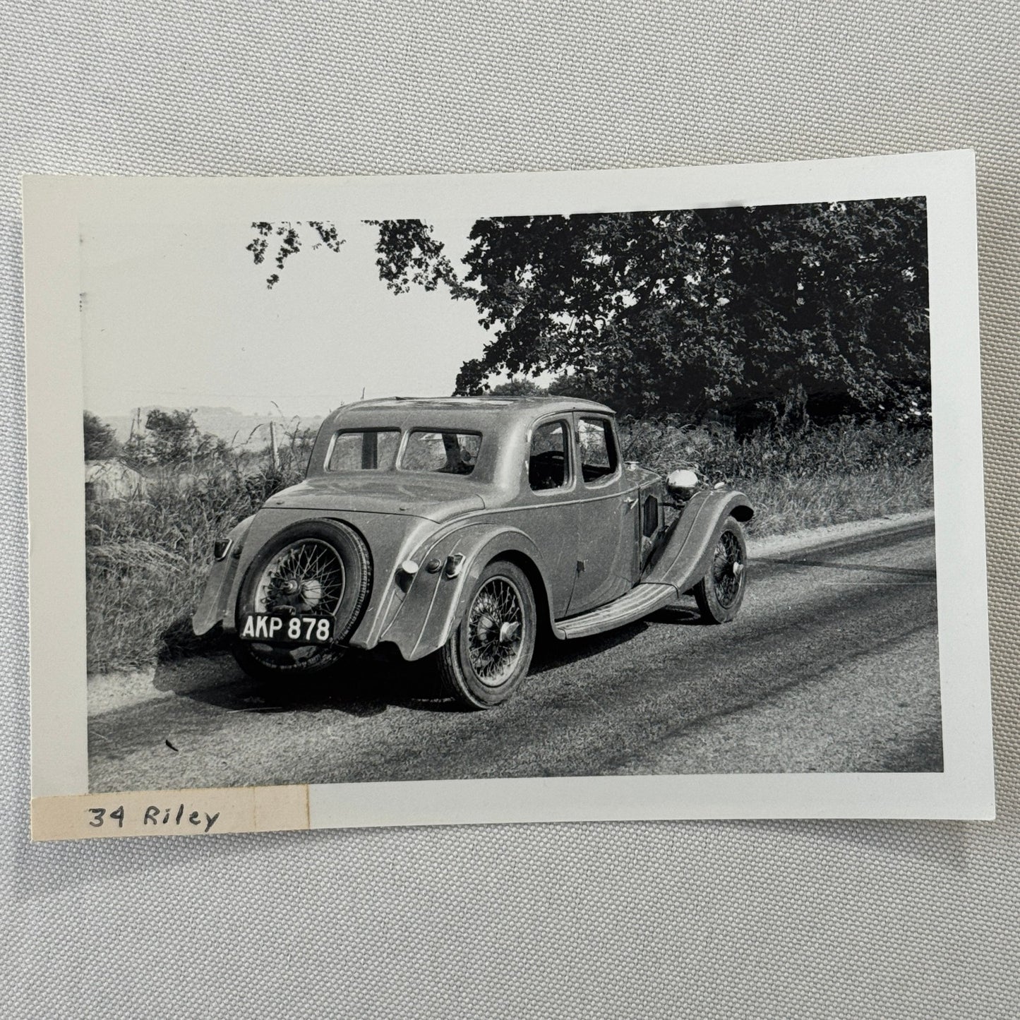 1934 Riley Car Photo Automobile Photograph Vintage