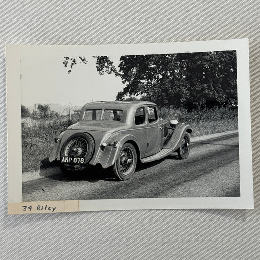 1934 Riley Car Photo Automobile Photograph Vintage