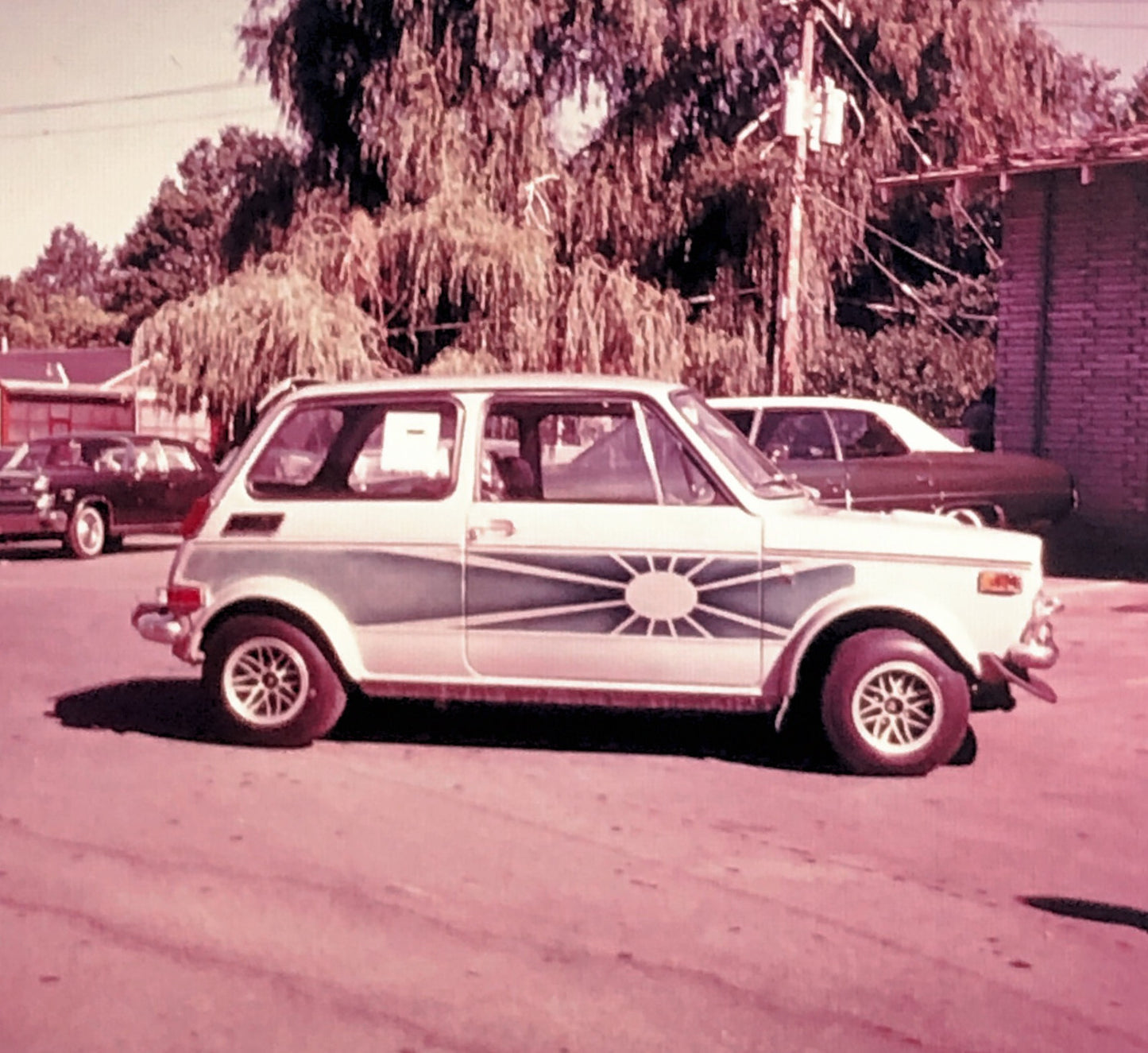 35mm Vintage Photo Slide Honda Car Custom Design Modified Automobile