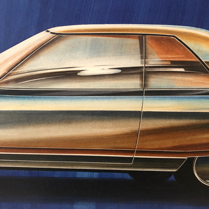 Vintage Concept Car Styling Design Art Illustration Volkswagen Skoda or VW ?