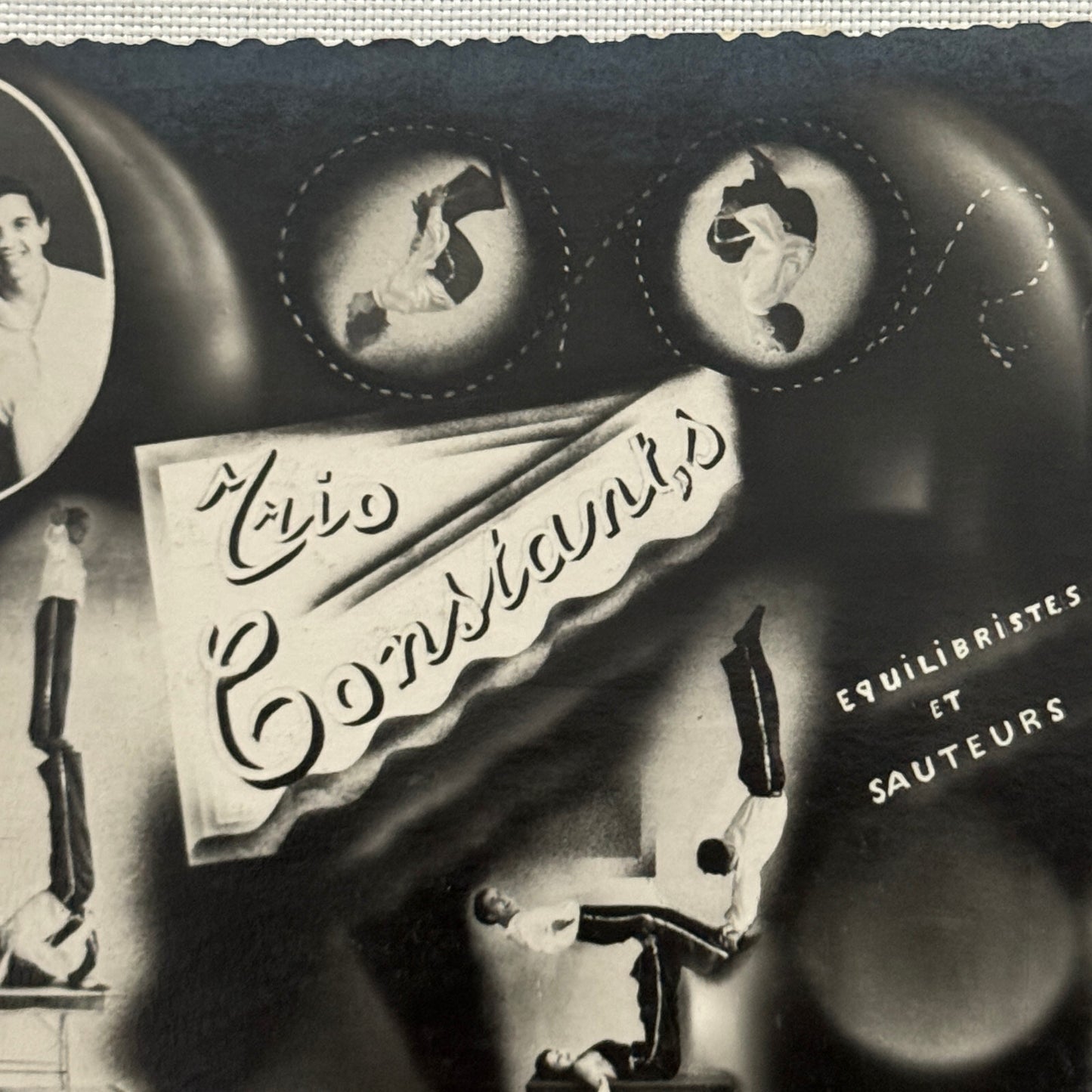 Vintage Circus Act Postcard Post Card Acrobatic Acrobat Tumbling Act