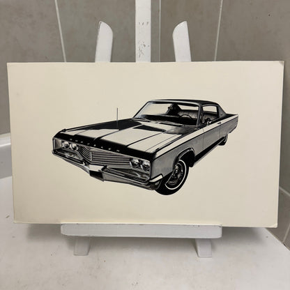 Vintage Chrysler Car Automobile Illustration Art Drawing Hand Drawn Robert Preis
